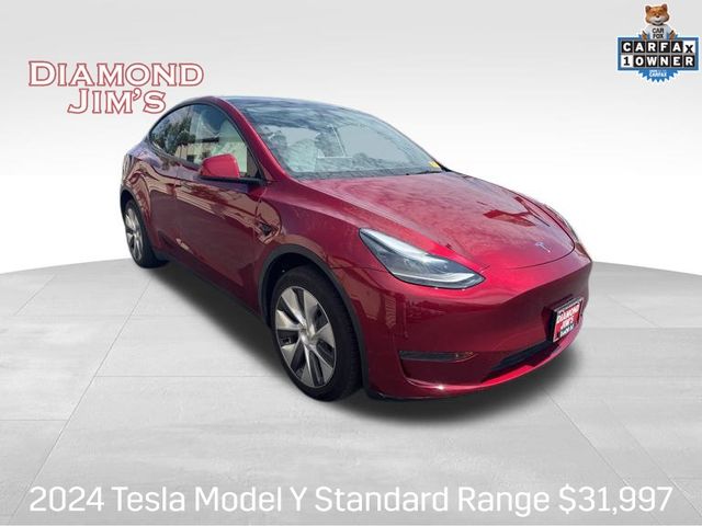 Red 2024 Tesla Model Y Long Range RWD SUV / Crossover Rear-Wheel Drive 1-Speed Automatic