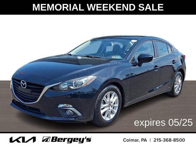 Jet Black Mica 2015 Mazda MAZDA3 i Grand Touring Sedan Front-Wheel Drive 6-Speed Automatic