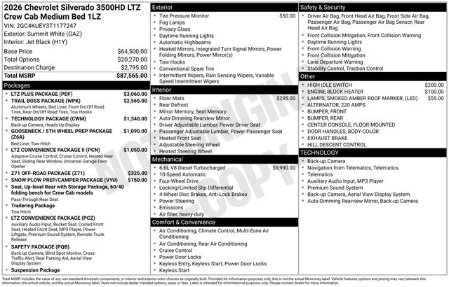 New 2026 Chevrolet Silverado 3500HD Truck