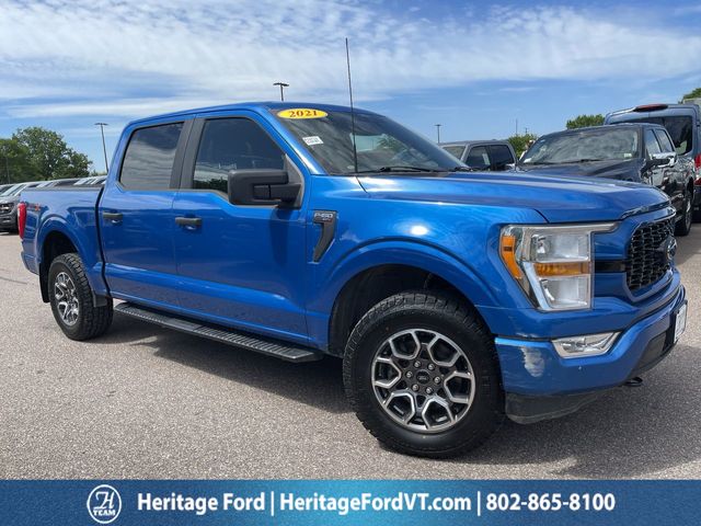 Blue Metallic 2021 Ford F-150 Pickup Truck Four-Wheel Drive Automatic