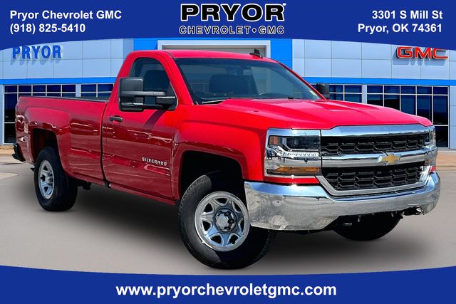 Red Hot 2018 Chevrolet Silverado 1500 LS 4WD Pickup Truck Four-Wheel Drive 6-Speed Automatic Overdrive