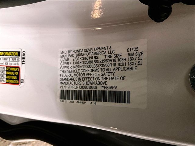 2025 Honda Odyssey EX-L White at Honda North