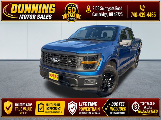 Atlas Blue Metallic 2024 Ford F-150 Pickup Truck Four-Wheel Drive Automatic