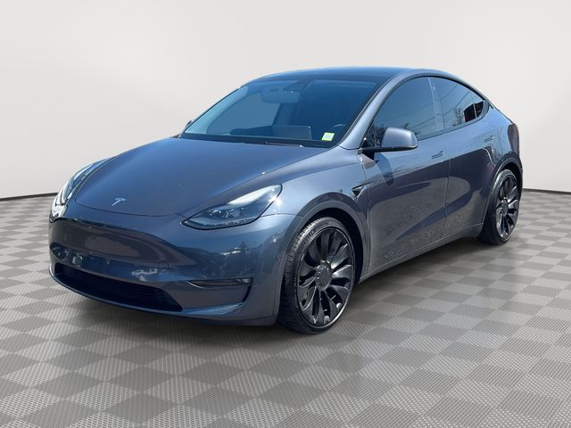 Gray 2021 Tesla Model Y Performance AWD SUV / Crossover All-Wheel Drive 1-Speed Automatic