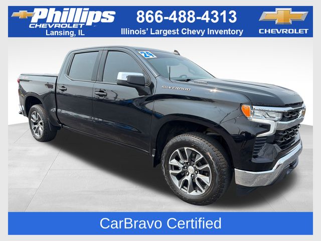 Black 2024 Chevrolet Silverado 1500 Pickup Truck Four-Wheel Drive 8-Speed Automatic