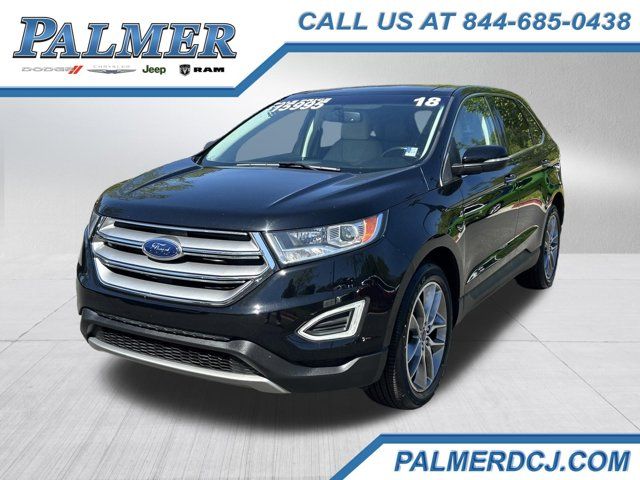 Shadow Black 2018 Ford Edge Titanium SUV / Crossover Front-Wheel Drive 6-Speed Automatic