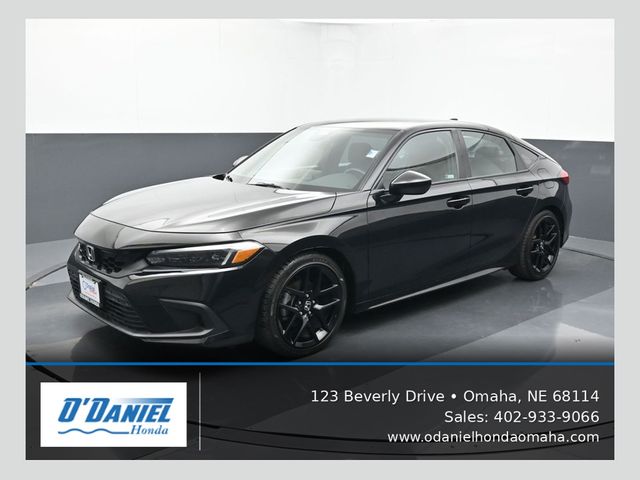 Black 2023 Honda Civic Hatchback Hatchback Front-Wheel Drive Continuously Variable Transmission
