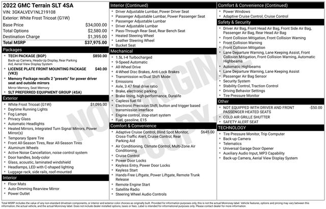 2022 GMC Terrain AWD SLT