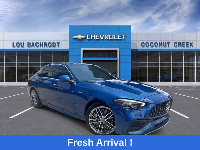 Blue 2023 Mercedes-Benz C-Class AMG C 43 4MATIC Convertible All-Wheel Drive 9-Speed Automatic
