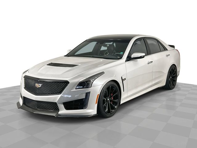 Crystal White Tricoat 2018 Cadillac CTS-V RWD Sedan Rear-Wheel Drive 8-Speed Automatic