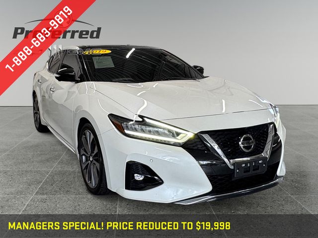 Pearl White Tricoat 2019 Nissan Maxima Platinum FWD Sedan Front-Wheel Drive Continuously Variable Transmission
