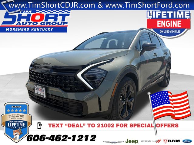 Jungle Green 2025 Kia Sportage Hybrid Plug-In X-Line AWD SUV / Crossover All-Wheel Drive 6-Speed Automatic