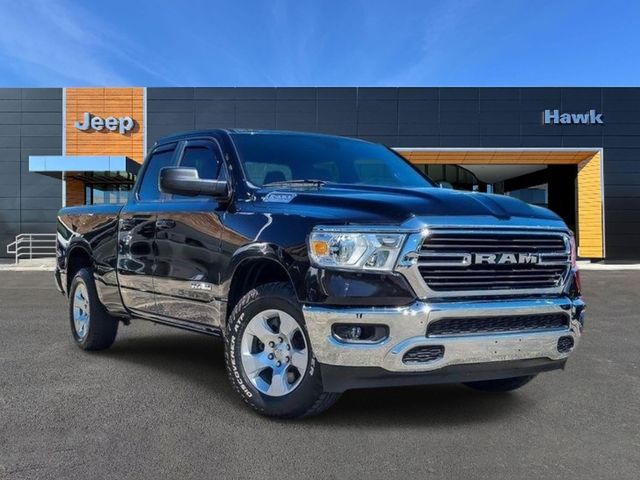 Diamond Black Crystal Pearlcoat 2021 RAM 1500 Big Horn Quad Cab 4WD Pickup Truck Four-Wheel Drive 8-Speed Automatic