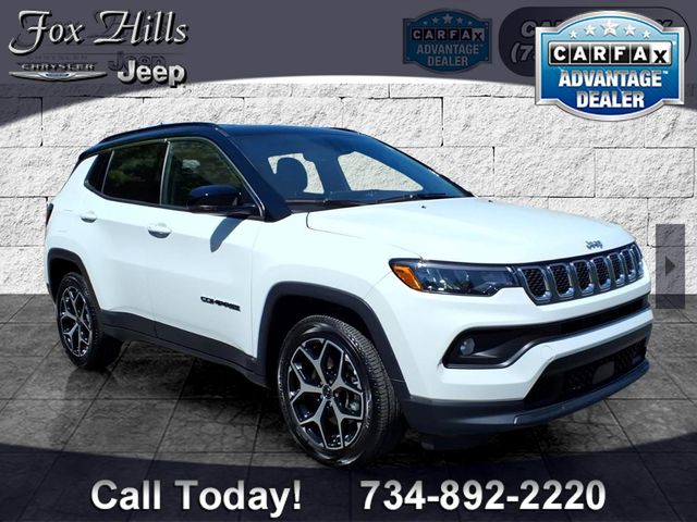 Bright White Clearcoat 2025 Jeep Compass SUV / Crossover Four-Wheel Drive 8-Speed Automatic