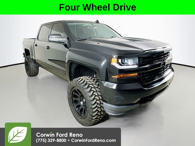 Black 2016 Chevrolet Silverado 1500 LT Crew Cab 4WD Pickup Truck Four-Wheel Drive 6-Speed Automatic Overdrive