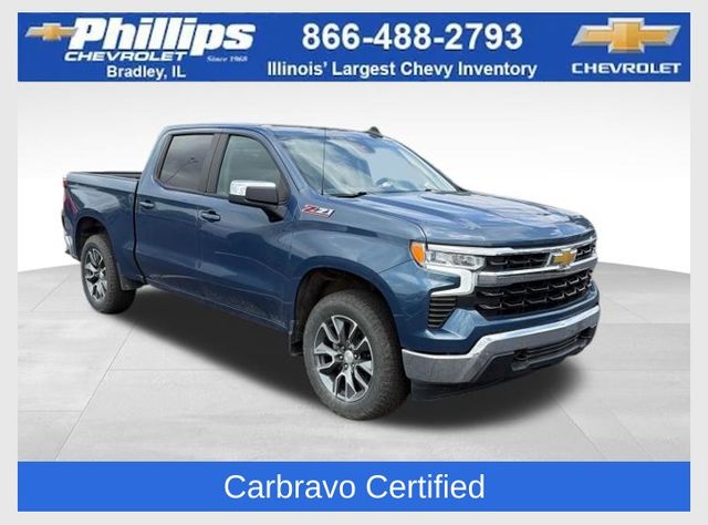 Lakeshore Blue Metallic 2024 Chevrolet Silverado 1500 Pickup Truck Four-Wheel Drive Automatic