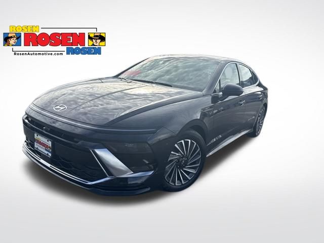Carbon Blue 2024 Hyundai Sonata Hybrid Limited FWD Sedan Front-Wheel Drive 6-Speed Automatic