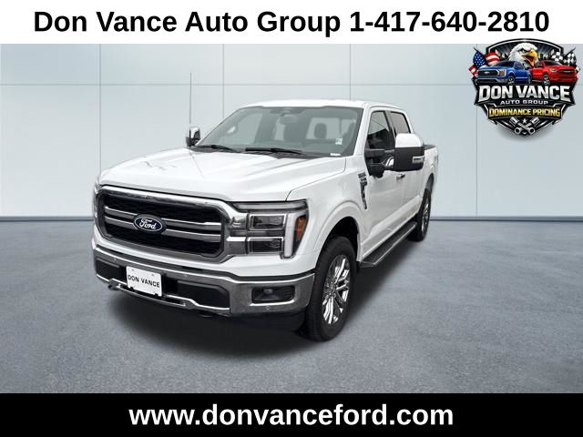 Oxford White 2025 Ford F-150 Lariat SuperCrew 4WD Pickup Truck Four-Wheel Drive Automatic