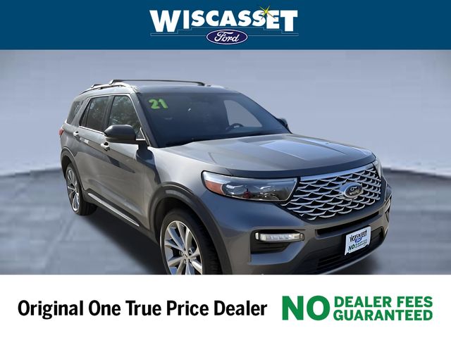 Black 2021 Ford Explorer Platinum AWD SUV / Crossover All-Wheel Drive Automatic