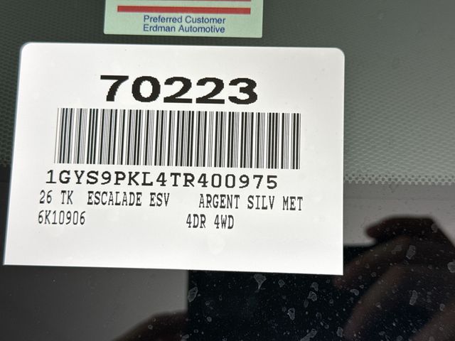 New 2026 Cadillac Escalade ESV SUV