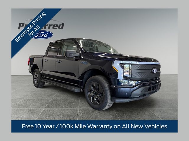Antimatter Blue Metallic 2025 Ford F-150 Lightning Flash SuperCrew AWD Pickup Truck All-Wheel Drive Automatic