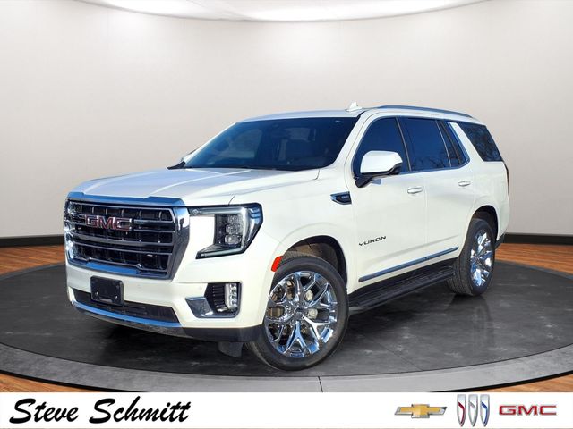 White Frost Tricoat 2021 GMC Yukon SLT 4WD SUV / Crossover Four-Wheel Drive