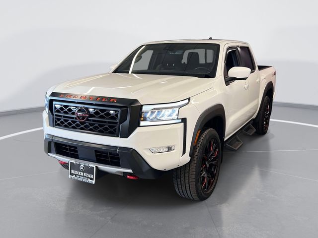 Glacier White 2024 Nissan Frontier PRO-4X Crew Cab 4WD Pickup Truck Four-Wheel Drive 9-Speed Automatic Overdrive
