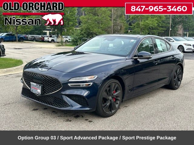 Capri Blue 2023 Genesis G70 Sedan Rear-Wheel Drive 8-Speed Automatic