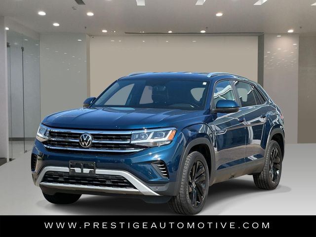 Blue Metallic 2023 Volkswagen Atlas Cross Sport V6 SE FWD with Technology SUV / Crossover Front-Wheel Drive 8-Speed Automatic