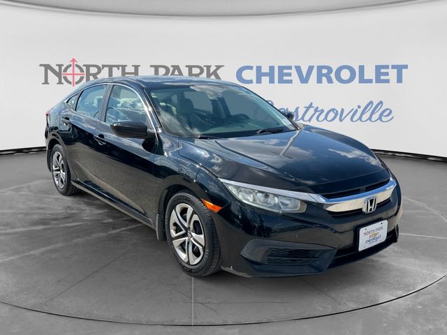Black 2017 Honda Civic Sedan Front-Wheel Drive Continuously Variable Transmission