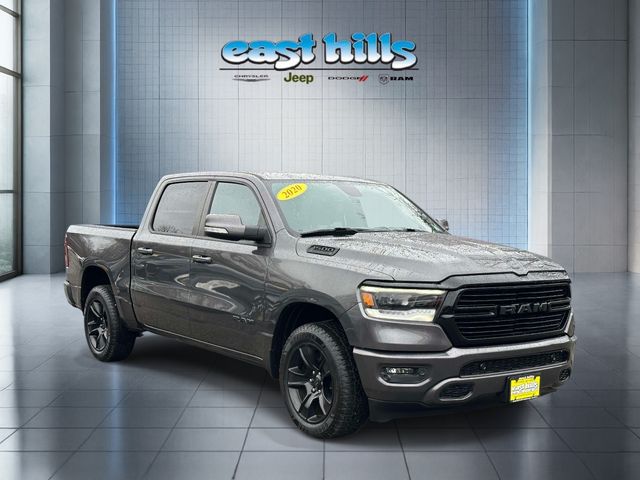 Gray (Granite Crystal Metallic Clearcoat) 2020 RAM 1500 Big Horn Crew Cab 4WD Pickup Truck Four-Wheel Drive 8-Speed Automatic