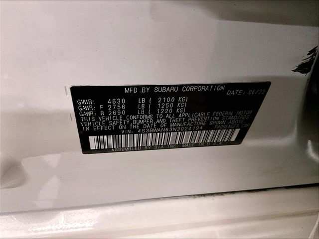 2022 Subaru Legacy Limited White at Audi Porsche Sewickley