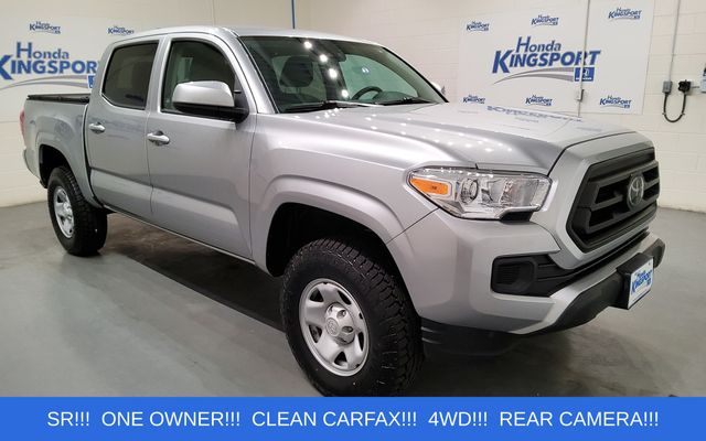 Celestial Silver Metallic 2023 Toyota Tacoma SR V6 Double Cab 4WD Pickup Truck Four-Wheel Drive 6-Speed Automatic