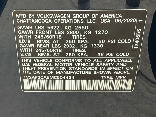 2021 Volkswagen Atlas 2.0T S Blue at Wharton Ford