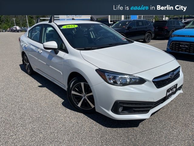 Crystal White Pearl 2021 Subaru Impreza Premium Sedan AWD Sedan All-Wheel Drive Continuously Variable Transmission