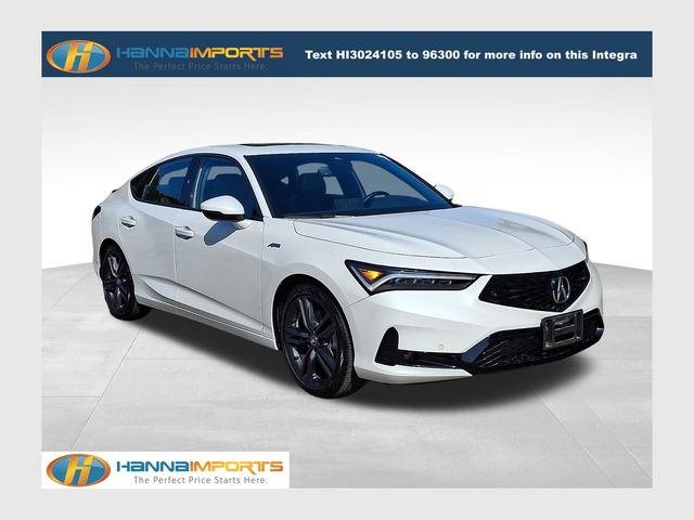 Platinum White Pearl 2024 Acura Integra FWD with Technology and A-SPEC Package Sedan Front-Wheel Drive 6-Speed Manual