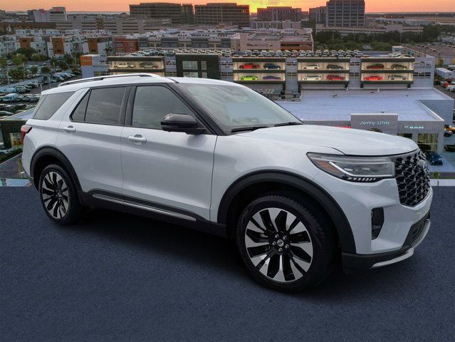 White Metallic 2025 Ford Explorer Platinum AWD SUV / Crossover All-Wheel Drive Automatic