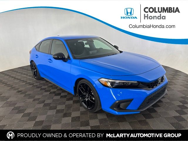 Blue 2024 Honda Civic Hatchback Hatchback Front-Wheel Drive Continuously Variable Transmission