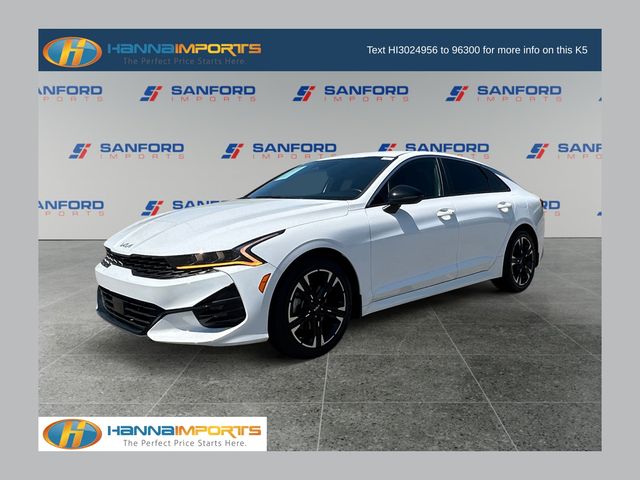 Glacial White Pearl 2023 Kia K5 Sedan Front-Wheel Drive 8-Speed Automatic