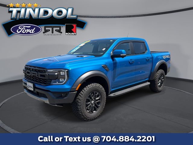 Velocity Blue Metallic 2025 Ford Ranger Raptor SuperCrew 4WD Pickup Truck Four-Wheel Drive Automatic