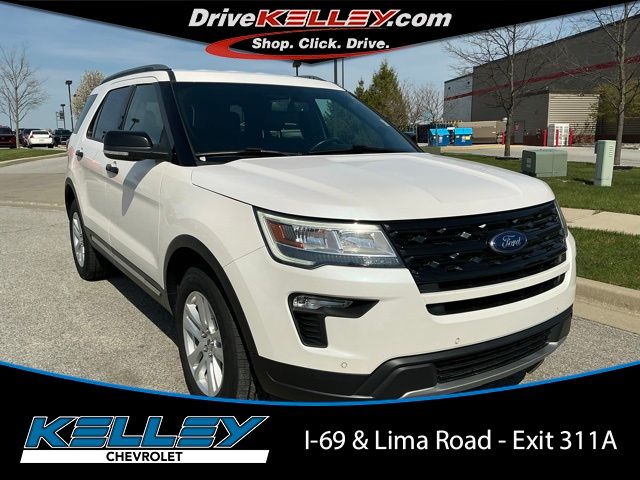 White Platinum Metallic Tri-Coat 2019 Ford Explorer XLT AWD SUV / Crossover All-Wheel Drive 6-Speed Automatic