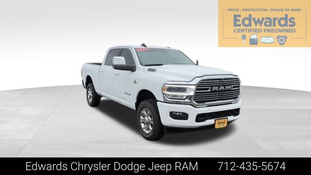 Bright White Clearcoat 2024 RAM 2500 Laramie Crew Cab 4WD Pickup Truck Four-Wheel Drive 6-Speed Automatic