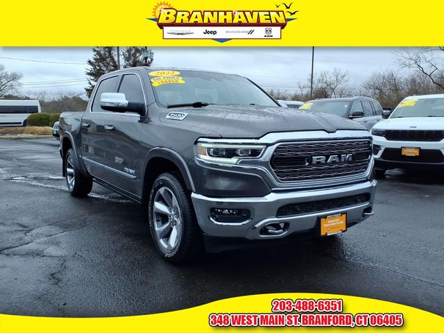 Gray (Granite Crystal Metallic Clearcoat) 2022 RAM 1500 Limited Crew Cab 4WD Pickup Truck Four-Wheel Drive 8-Speed Automatic