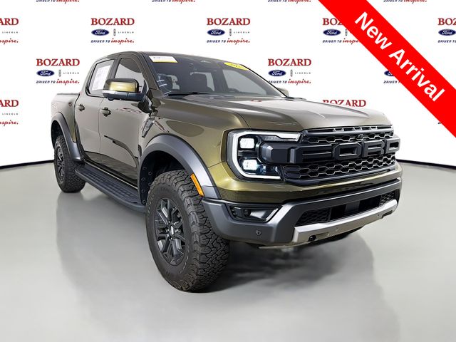Green Metallic 2025 Ford Ranger Raptor SuperCrew 4WD Pickup Truck Four-Wheel Drive Automatic