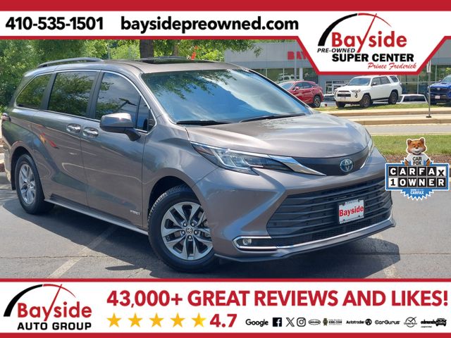 Predawn Gray Mica 2021 Toyota Sienna XLE 7-Passenger AWD Minivan All-Wheel Drive Continuously Variable Transmission