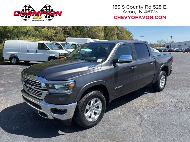 Gray (Granite Crystal Metallic Clearcoat) 2022 RAM 1500 Laramie Crew Cab 4WD Pickup Truck Four-Wheel Drive 8-Speed Automatic