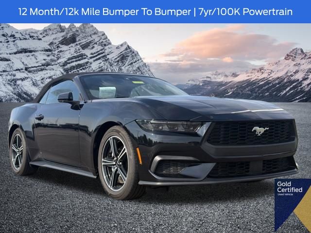 Shadow Black 2025 Ford Mustang Convertible Rear-Wheel Drive Automatic