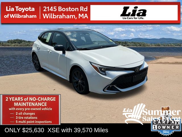 Wind Chill Pearl/Midnight Black Metallic 2024 Toyota Corolla Hatchback Hatchback Front-Wheel Drive Continuously Variable Transmission