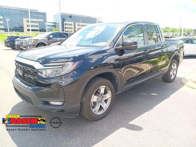 Black 2025 Honda Ridgeline RTL AWD Pickup Truck All-Wheel Drive 9-Speed Automatic