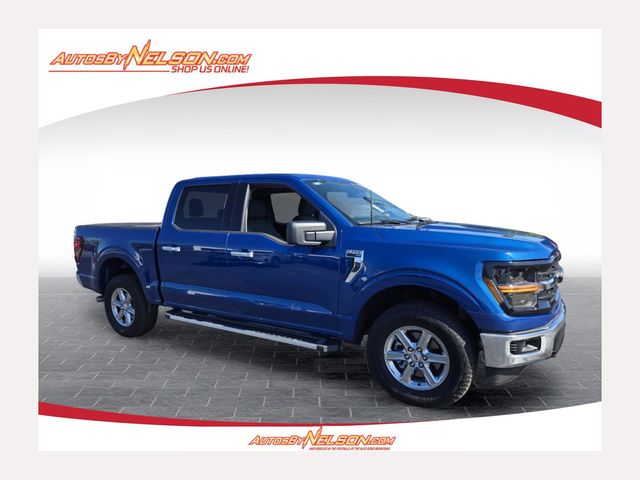 Blue Metallic 2025 Ford F-150 XLT SuperCrew 4WD Pickup Truck Four-Wheel Drive Automatic